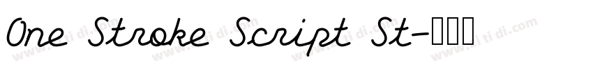 One Stroke Script St字体转换 One Stroke Script St字体转换
